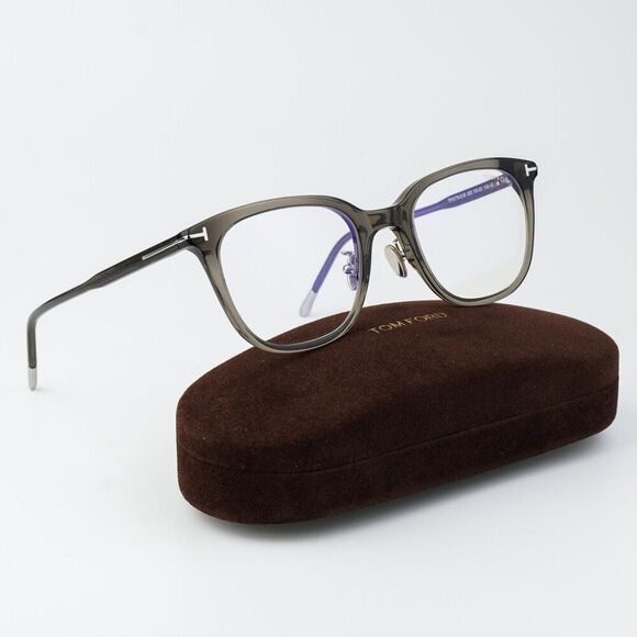Tom Ford Women Eyeglasses Grey Blue Block Square FT5776-D-B/O 020 BRAND NEW main image 11